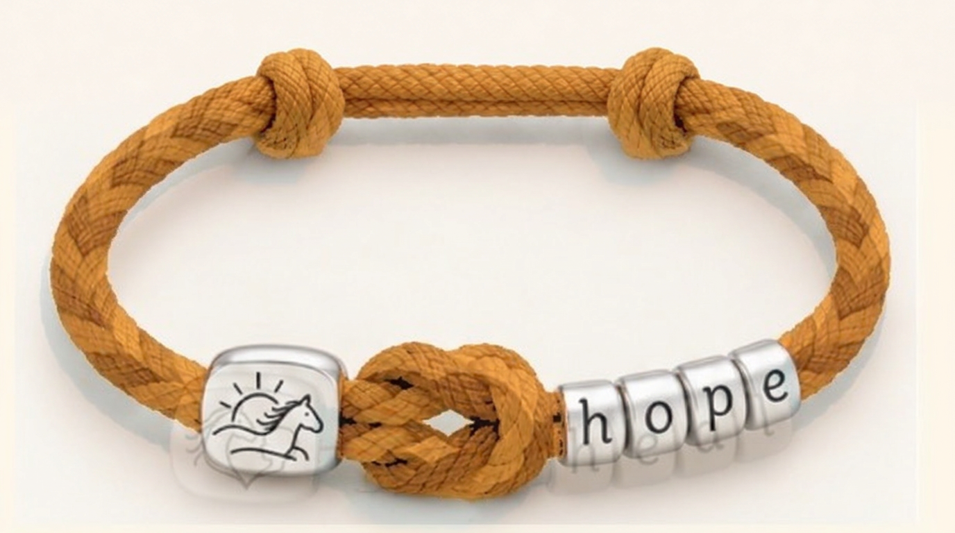 Galuhp Rescue Horses bracelet in Honey Gold