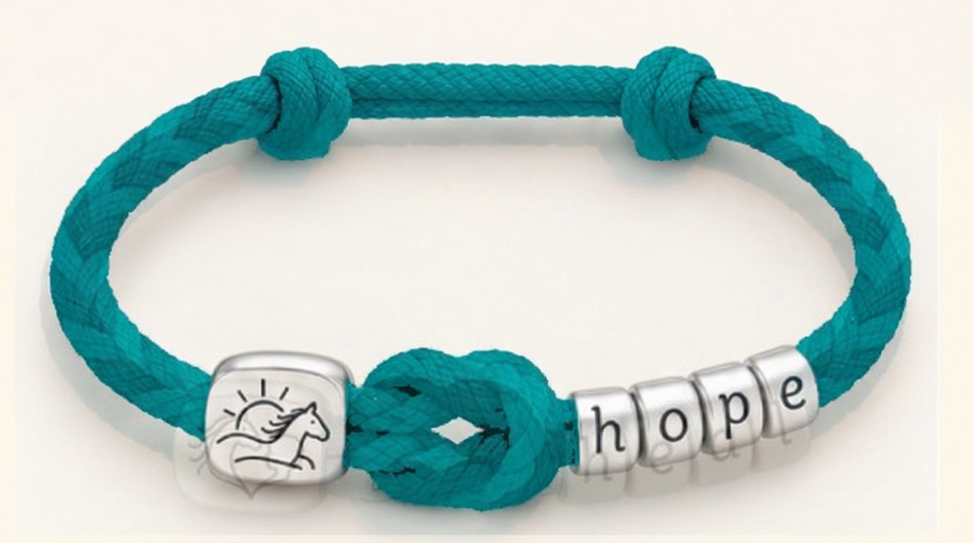 Galuhp Rescue Horses bracelet in Teal Tide