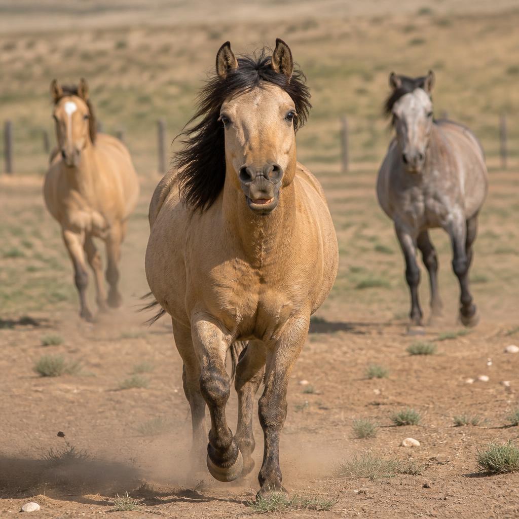 Dusty, 6-year-old buckskin gelding